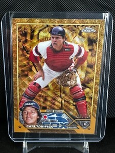 2023 Topps Gilded Collection Carlton Fisk Wave Gold Etch 2/75 White Sox