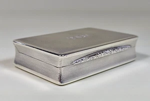 Giorgio VI 1937 Argento Motore Tornito Snuff Box con Interno Dorato 120g - Foto 1 di 24