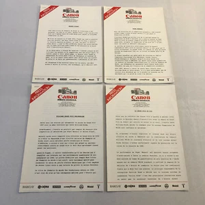 1987 Honda Williams F1 Racing Pressemitteilung Lot Nelson Piquet Mansell FRANZÖSISCH - Bild 1 von 10