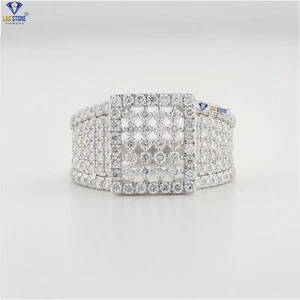 1.928 TCW Round Cut Men's Labgrown Diamond Ring 925 silver Labstone - Picture 1 of 4