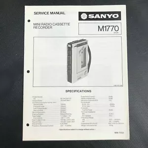 Sanyo M1770 Mini Kassette Serviceanleitung - Bild 1 von 3