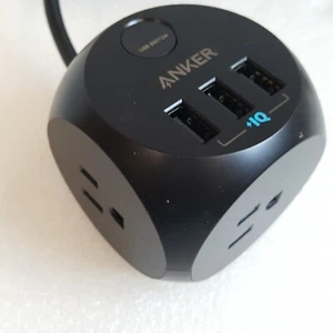 Anker A2763 PowerPort Strip 3 mit 3 USB Ports - Schwarz - Bild 1 von 6
