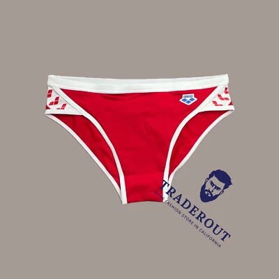 Arena men Red Icons swim brief  swimwear swimsuit size 32 34 36 38 40 - Image 1 of 4
