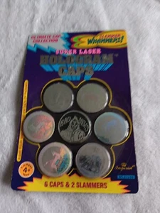 1994 POGS Sealed Hologram CAPS SLAMMER WHAMMERS - Ultra Rare 6 cap 2 slammers - Picture 1 of 6