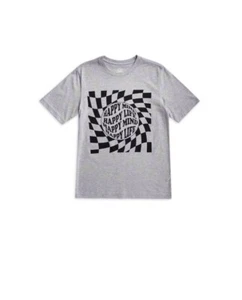 Wonder Nation Boys Short Sleeve T-Shirt Size M (8) Gray Happy Mind Life Tee NEW - Picture 1 of 2