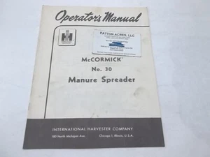 Bedienungsanleitung für International Harvester McCormick 30 Miststreuer - Bild 1 von 3