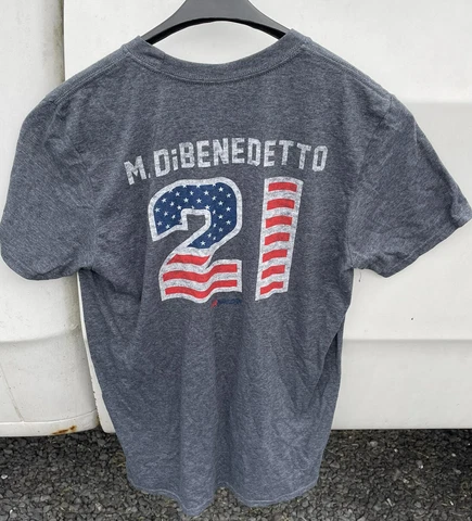 NASCAR Matt DiBenedetto Wood Brothers #21 USA Flag Shirt Jersey Size M Racing Cover