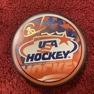 Chris Kreider Signed Team USA Puck Autograph NHL New York Rangers Boston College - Picture 1 of 1