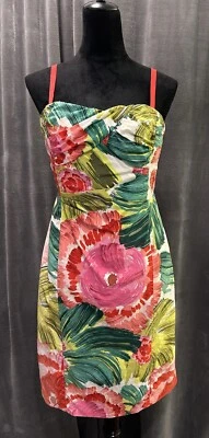 Vestido Bustier Nanette Lepore Colorido Sin Tirantes Talla 4 Foto 1 de 4