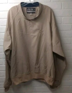 Zero Restriction Golf Outerwear Windbreaker/Cover Size XL Men's Tan - Picture 1 of 12
