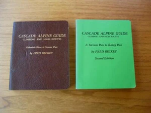 lot of 2 Cascade Alpine Guides Climbing High Columbia River to Rainy Pass Beckey - Imagen 1 de 1