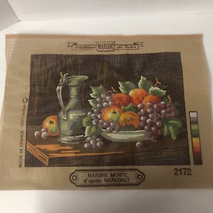 Vintage Margot Creations de Paris Needlepoint “Nature Morte d’apres Narudalt” - Picture 1 of 8