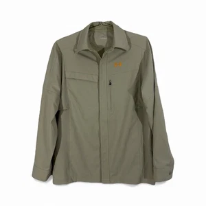 UNDER ARMOUR FISHING SHIRT MENS SMALL BEIGE LIGHTWEIGHT VENTED - Picture 1 of 7