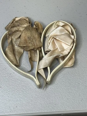 Antiguo Accesorio de Disfraz Boda Años 40 50 Zapatos de Pelo Foto 1 de 4