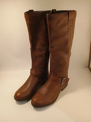 Botas Charlotte Russe 15 en Marrón Plateau Talla 7 Foto 1 de 4