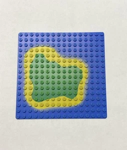 Vintage Lego Pirates / Pirate 6265 6260 Island Base Plate 16x16 Ocean Blue Green - Picture 1 of 2