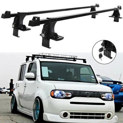 54" Top Roof Rack Cross Bar Cargo Kayak Carrier W/Lock For Nissan Cube 2009-2014 - Imagem 1 de 4