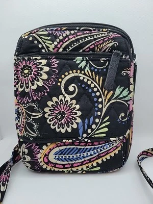 Bandolera Vera Bradley Doble Cremallera Paisley Bandana Remolinos Foto 1 de 4