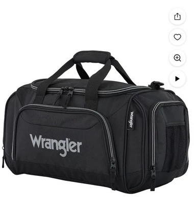 Nuevo Wrangler 20" Negro Deporte y Viaje Bolsa de Lona Gimnasio Llevar Nuevo con Etiquetas Foto 1 de 4