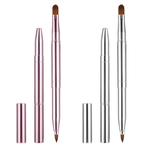 2 Pack Retractable Lip Brush for Lipstick, Double-Ended Lip Makeup Brushes Retra - Picture 1 of 12
