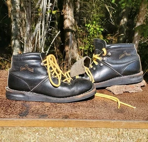 Scarpone da sci Lake Placid Persson in pelle nordico made in Sweden da uomo taglia 39 antico - Foto 1 di 18