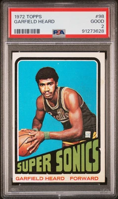 1972 TOPPS #98 GARFIELD HEARD PSA 2 - Image 1 of 2