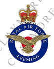 RAF  ROYAL AIR FORCE LEEMING car sticker squadron WW2 SPITFIRE LANCASTER