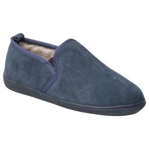 Hush Puppies Arnold Navy Mens Suede Slippers - Picture 1 of 5