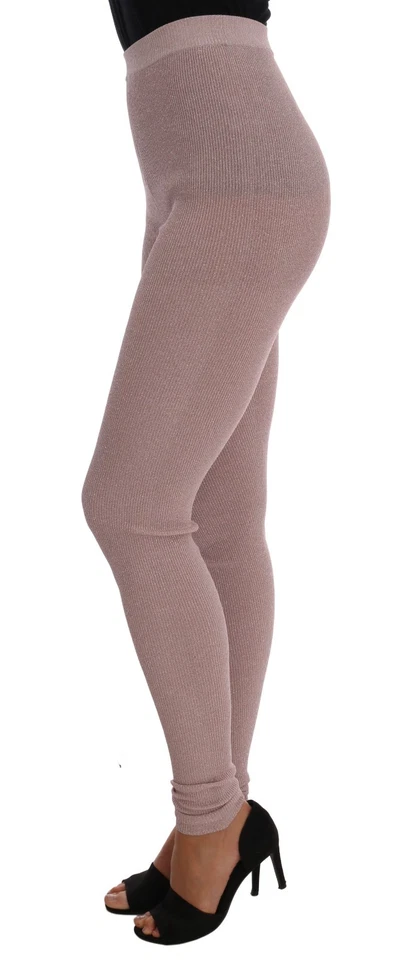 Dolce&Gabbana Women Pink Tights Viscose Solid Stretch Thigh High Stocking It 40