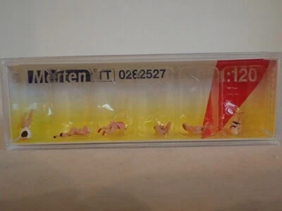 Preiser Merten Am FKK-Strand Frauen nackt Set 2 0282527 TT 1:120 OVP 6Fig - Bild 1 von 2