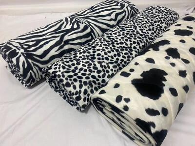CHEAPEST FABRICS UK Faux Fur Animal Prints Dress /Crafts / Furnishings Fabric - Width 60" *NEW*