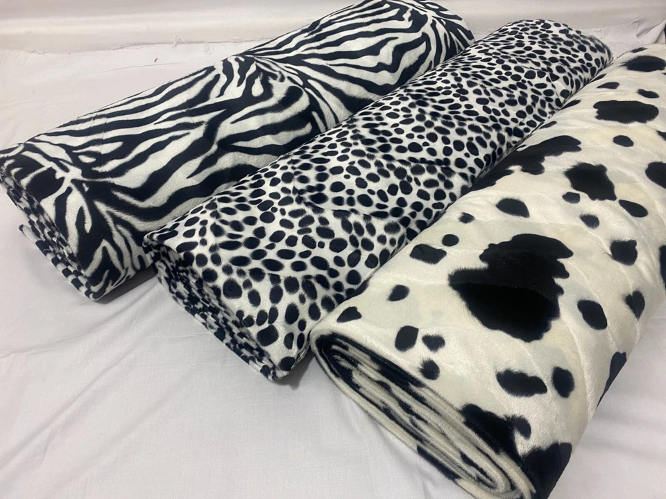CHEAPEST FABRICS UK Faux Fur Animal Prints Dress /Crafts / Furnishings Fabric - Width 60" *NEW*