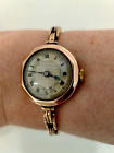 Art Deco 9Ct Gold Watch With Expandable Bracelet Strap And Mop Face