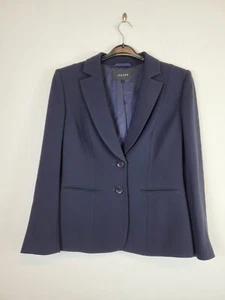 Jaeger Blazer Jacket Navy Smart Work/Office ~ Size Uk 12 Vgc - Picture 1 of 12