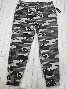 Ecko Unltd MENS SIZE 3XL Street Camo Cargo Stretch Drawstring Joggers Pants Gray - Picture 1 of 11