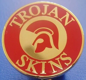 Trojan Skins Circle Enamel Pin Badge - Picture 1 of 2