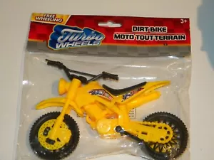 NUEVO RUEDAS TURBO RUEDAS FREE MOTO DIRT BIKE JUGUETE PLÁSTICO TERRENO MOTO AMARILLO - Imagen 1 de 5