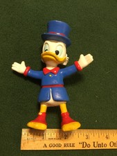Rare Disney Uncle Scrooge McDuck PVC Just Toys Figure 4 1/2" Inches