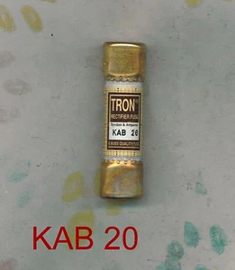 TRON KAB20 FUSIBILE KAB 20 FUSIBILE BUSSMAN 20 AMP 250 VOLT - Foto 1 di 3