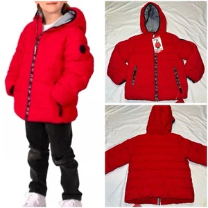 GERRY KIDS JERSEY LINED BUBBLE RED PUFFER JACKET Full Zip Size 6 NEW! - Picture 1 of 11