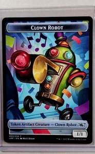 2022 MTG Magic the Gathering Unfinity Token #3 Clown Roboter Artefakt Kreatur - Bild 1 von 2
