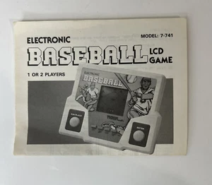 INSTRUCTIONS SEULEMENT POUR jeu de baseball électronique vintage Tiger Electronics LCD - Photo 1/2