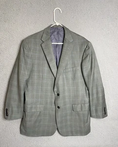 Holland & Sherry Ventura Savile Row London Plaid Sport Coat Blazer Chest 46 in - Picture 1 of 22