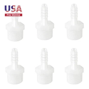 Plastic Hose Barb Fitting 3/16" Barb to 1/8" NPT Male Adapter Union Fitting 6pcs - Picture 1 of 5