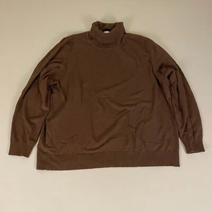 Joseph A. Turtleneck Sweater Women's 2X Brown Knit Pullover Long Sleeve Casual - Picture 1 of 11