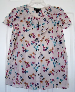 GORGEOUS FLORAL SHEER BLOUSE OVER CAMI by ATTENTION, SZ M (NWT) - Picture 1 of 10