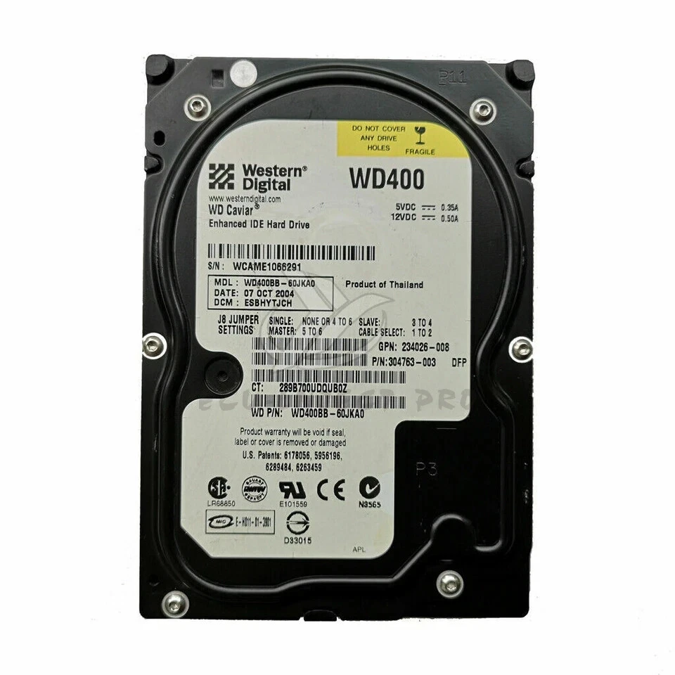 compatible WD 40GB WD400BB 7200RPM PATA IDE 3.5" HDD Hard Disk Drive - Image 1 of 4