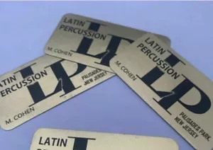 LP Latin Percussion Plates or Tag Conga Tumbadora Quinto Timbales Bata Tambora - Picture 1 of 3