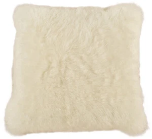 Lammfell Kissen 50 x 50 cm aus echtem Island Lammfell in Weiß Taupe Grau Schwarz - Bild 1 von 33