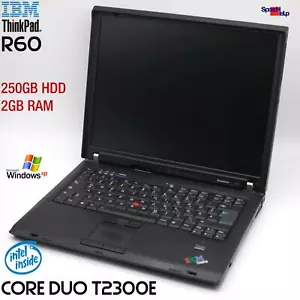 Notebook IBM LENOVO THINKPAD R60 Dual Core Laptop 250GB HDD 2GB RAM Windows XP - Picture 1 of 10